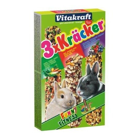 VITAKRAFT Kracker Mix - kolba warzywa orzech owoce dla królika 3szt.