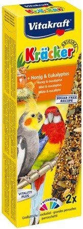 VITAKRAFT Kracker miód i eukaliptus kolby dla średnich papug 2 szt.