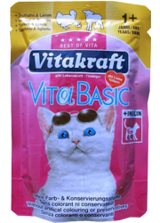VITAKRAFT Vita Basic - karma dla kota smak: kaczka, królik saszetka 100g